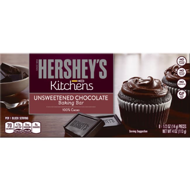 HERSHEY_S BAKING BAR UNSWEETENED CHOCOLATE 113G
